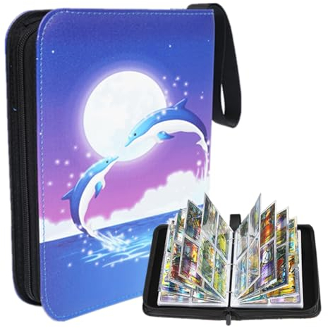 FANXIYA Album per Carte da Collezione a 4 Tasche, Libretto da 400 Tasche per Raccolta di Carte Collezionabili, Archivio per Collezionisti e Biglietti d'Auguri