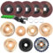 LIROPAU 13 pezzi Intaglio Legno Mola Disco, 100 mm o 115 mm Smerigliatrice Angolare Disco Legno Smerigliatrice per Levigatura Lucidatura e Modellatura