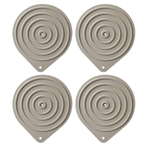CHUNZHILAI 4 Pack Microwave Plate Warmers Silicone Trivet Mats Heat Resistant Silicone Pot Holders Non Slip Dinner Plate Warmer for Microwave Oven Hot Plate Pan Pots