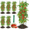 Tuteur Tomate, 6pcs Cage à Tomates Support 130cm Treillis Plante Grimpante Exterieur Obélisque Treillis pour Jardin, Piquets de Support pour Plantes Frimpantes, Légumes et Fleurs