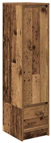 vidaXL Highboard Old Wood 29.5x34x119.5 cm Engineered Wood, cabinet, side cabinet, tall storage cabinet, storage cabinet, tall cabinet, tall cupboard