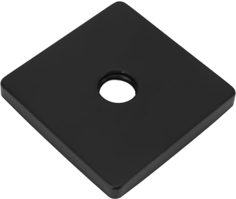 NSXAYIWE Flangia Quadrata per Braccio Doccia da 3,5 Pollici, Piastre di Copertura Idraulica in Acciaio Inossidabile, Piastra di Copertura per Bocchetta di Ricambio Universale di (Black)