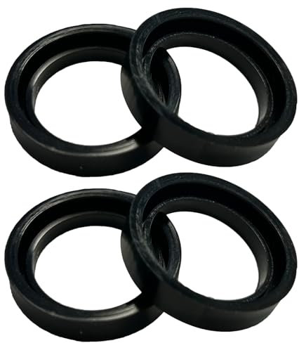 JZSMY Prevent Leaks Gasket, Inlet & Outlet Seal Set for Intex Pure Spa, Perfect Gasket Between Connectors. Seals Gaskets for Simple Spa 11699 Ensure Seamless Water Flow (4 piezas negras)