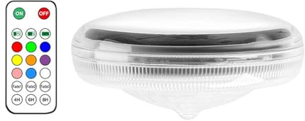 Milageto Luz Solar para Piscina enterrada, luz Flotante para Estanque, iluminación Colorida con atenuación y Control Remoto para jardín, césped, y