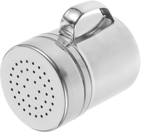 HEALEEP Espolvoreador Inoxidable de y Especias con Asa Dosificador de Café y Cacao Envase de Condimentos Reutilizable para Cocina y Repostería
