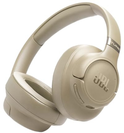 JBL Tune 780 NC, Auriculares circumaurales inalámbricos con cancelación de Ruido adaptativa, Bluetooth 6.0 y 76 Horas de batería, Google Fast Pair, Microsoft Swift Pair, Beige