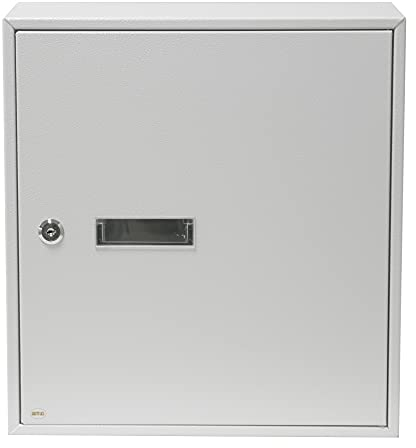 Amig - Buzón Recogecartas Interior - 40 x 36 x 10 cm - Acero Duradero - Para Paredes, Muros o Puertas - Apertura Frontal y Boca de 5 x 31,5 cm - Seguridad y Estilo - Color Blanco