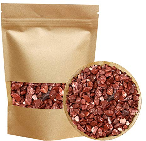 Rote Steine, dekorative Kieselsteine, Vasenfüller, Sukkulenten und Kaktus, Bonsai, Pflanze, Bimsstein, Aquariumkies, Pflanzstein, Garten, Outdoor, Indoor, Feengärtnung, Top Dressing 1 kg