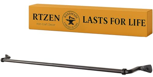 RTZEN Portasciugamani in ferro battuto, stile rustico, moderno, grande, 66 cm, adatto per asciugamani da 61 cm, per cucina, bagno, montaggio a parete, decorazione per portasciugamani e
