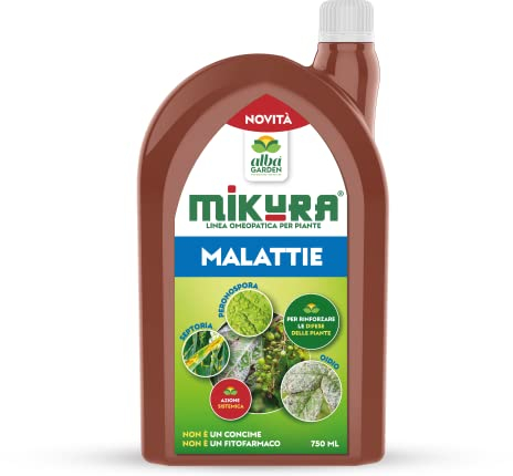 Albagarden - Fungicida Per Piante Naturale - Preparato Sistemico Omeopatico Per La Difesa E Rinforzo Delle Piante Contro Malattie Oidio Mal Bianco Peronospora Ruggine Phytophtora, Da 750 ml
