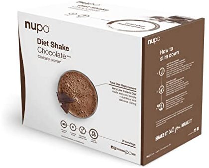 Nupo Diet Shake Chocolatée – Shakes diététiques de qualité supérieure pour la gestion du poids I Shake de remplacement de repas cliniquement prouvé pour le contrôle du poids I 30 portions I Sans OGM