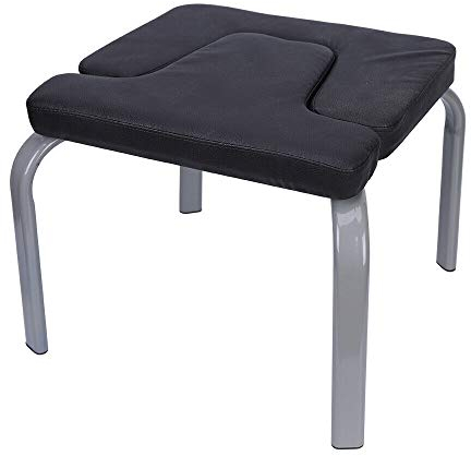 KIOPOWQ Yoga Kopfstandstuhl Yoga Inversion Stuhl Kopfstandhocker Kopfstandbank Abnehmbarer PU Schwarz