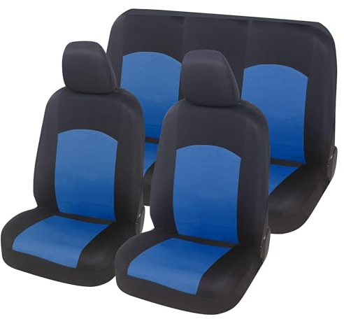 Auto Accessori Lupex - Universella bilsätesöverdrag | Royal Blue | Set med överdrag till fram- och baksäte | Polyestertyg | Ingen Sv