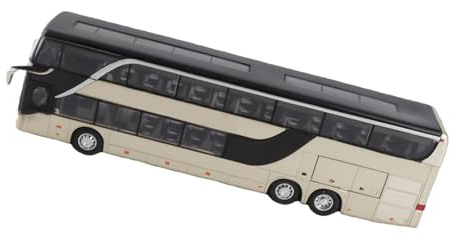Véhicules électriques à Deux étages 1:32, Jouets de Bus en Métal, Ensemble de Voitures, Modèle de Bus de Ville, avec Musique Légère, pour Enfants (Or)