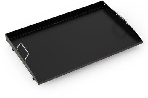 Stanbroil 28 Inch Flat Top Griddle Replacement Top for Blackstone 28 2-Burner Gas Grill Cooking Station, Ceramic Coated Steel Griddle Top Replacement with Rear Grease System, Black