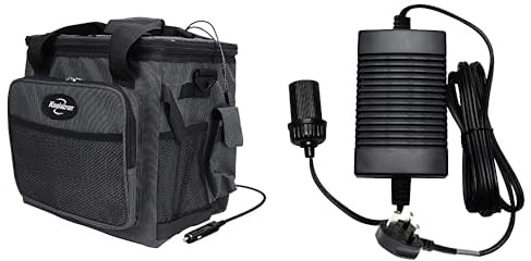 Koolatron 25L Electric Cooler Bag, Portable Car Fridge with DC Power Cord + AC to DC Power Adapter Inverter