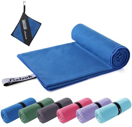 Linlook Mikrofaser Handtuch Groß 180x80cm- Kompakt Schnelltrocknend Sporthandtuch, Strandhandtuch, Reisehandtuch und Badetüch für Sport Travel Yoga Camping Beach Gym (Königsblau, 180x80cm)