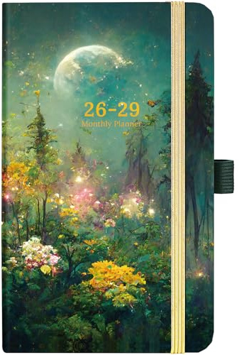 2026-2029 Pocket Planner - 3 Year Monthly Planner, July 2026 - June 2029, 6.3 x 3.7, Purse Calendar Planners 26-29, Pocket Calendar 2026-2029 with Pockets, Pen Holder, Elastic Closure, 61 Notes