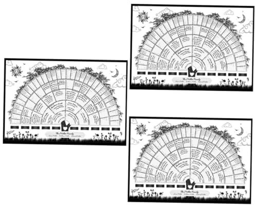 SEWACC 3stücke Ausfüllbares Genealogie-diagramm Kreatives Familienstammbaum Poster Zur Handbeschriftung Ihrer Familiengeschichte Für Wanddekoration Wohnzimmer Und Büro Familienbaum