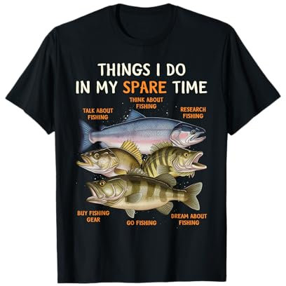 Lustige Angelbekleidung für Männer, Jugendliche und Jungen | Bass-Liebhaber T-Shirt