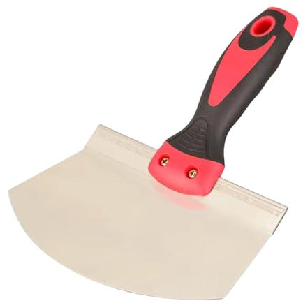 stålspade, böjt metallhinkverktyg, handskrapa med handtag för målare, lätt skopa för gips, effektivt putshandverktyg för proffs