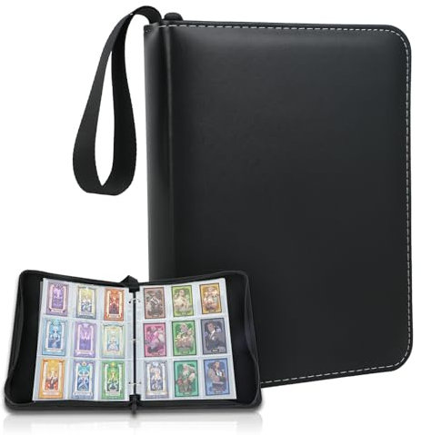 Album di carte per 900 carte, 50 pagine, in pelle PU, portatile, album per bambini, carte da collezione, album da collezione, raccoglitore, regalo per ragazzi e ragazze