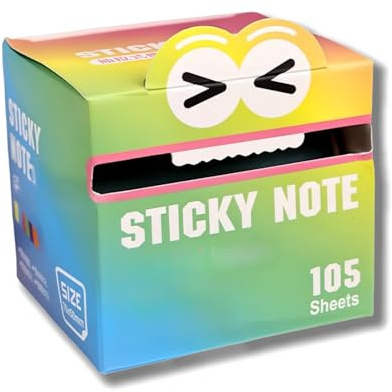 Transparent Sticky Notes, Clear Post It Notes - Self-Adhesive Sticky Notes for Books, 105-Page Pull Tab Roll with Colourful Tabs, Reusable Annotation Kit for Study & School Supplies