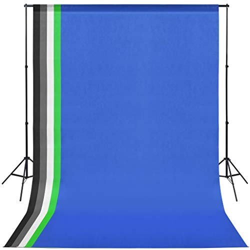 Mangloder fotostudioset med 5 färgade tygbakgrunder och justerbar upphängning för professionell fotografering, porträtt, produktfotografering, video, bärbar, inklusive bärväska