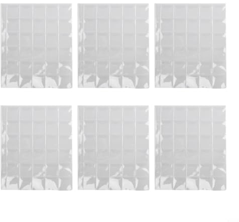 Genomskinlig mynthållare för sidor med 30 fickor, 10-pack plastförvaringsark för album, passar polletter och medaljer under 32 mm