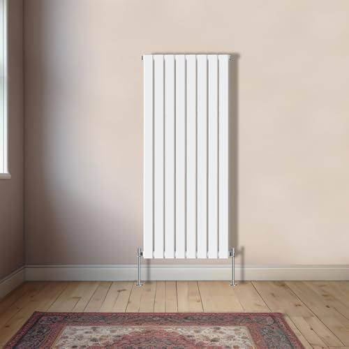 NRG Vertical 1600x544mm Single Flat Panel Designer Radiator, White