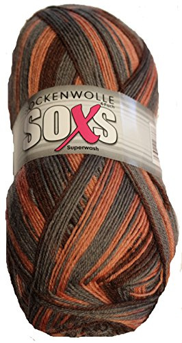 Gründl SOXS 09 - Ovillo de lana para calcetines (75% lana virgen, 25% poliamida, incluye juego de agujas de bambú)