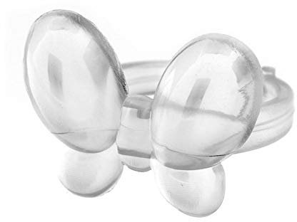 Domybest 50pcs/set Anneau d'affichage de Couleur de vernis à Ongles en Forme de Papillon Faux Ongles Anneau Couleur Nuancier pour Vernis à Ongles Art Outils (Transparent)