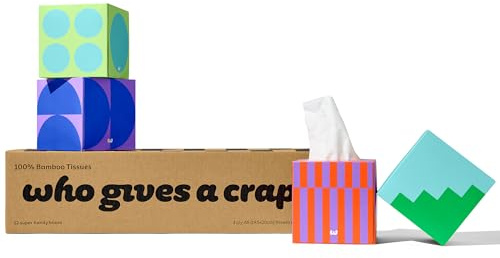 Who Gives A Crap Sustainably Sourced 100% Bamboo 3-Ply Facial Tissue (12 Boxes)