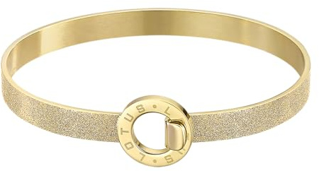 LOTUS STYLE Pulsera Acero Inoxidable Mujer LS2080-2/2 - Sofisticado Brazalete con Pulido y Acabado Refinado - Pulsera Dorada 6,1 cm - Regalo de Cumpleaños - Aniversario - Ocasiones Especiales