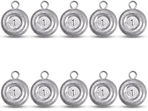 Disc Sinkers Fishing Weights, Coin Sinkers Weights Saltwater Surf Fishing Weights Catfishing Gear Tackle 8oz 6oz 5oz 4oz 3oz 2oz 1oz