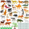 DOITEM Animals Giocattoli, Animale dello zoo Della Giungla Selvaggia, Set di Figure di Animali in Miniatura, 54PCS, Regali per Bambini Ragazzi Ragazze 3 4 5 6 Anni