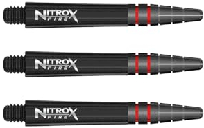 RED DRAGON Nitro Xfire Kurze Dartschäfte (Wellen) - 2 Sätze pro Packung (insgesamt 6 Stiele)
