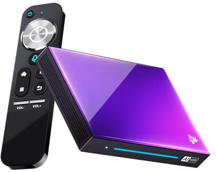 BOXPUT H96 MAX M9 Android 14 TV box, 8 GB RAM 128GB ROM, 8K ultra HD, Bluetooth 5.4, 1000M Ethernet, Violet