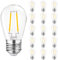 MZYOYO E27 LED Glühbirne,S14 2W E27 LED Vintage Edison Glühbirnen,2700K Warmweiß,180LM,2W Ersetzt 20 Watt,AC230V,für S14 Außen LED Ersatzbirnen Lichterkette,Nicht Dimmbar,Kunststoff,15er Pack