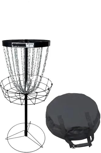 Set da golf portatile con 24 catene, include 6 dischi, borsa per il trasporto e rastrelliera, kit professionale resistente per frisbee