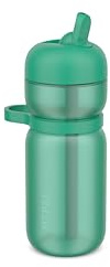 Mepal Flip Bottle Sport, Leakproof (in closed position), Carry Handle and comfortable Grip, Built-in Straw, Water Bottle, 600 ml, Apple green