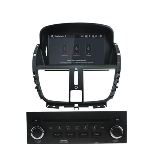 JINFOLI LJDA Android 10.0 Lettore DVD for auto, for Peugeot, 207 2007-2013 2014 Navigazione GPS Stereo 1 Din Autoradio 4G + 64G WIFI Multimedia DSP Impianto audio stereo per auto(WITH DSP)