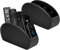 RETON 2 Stück Fernbedienungshalter mit 5 Fächern, schwarzes PU-Leder TV-Fernbedienungs-Organizer, TV-Fernbedienungshalter, Aufbewahrungsbox, geeignet für Medien-Controller, Make-up-Pinsel, Bürobedarf