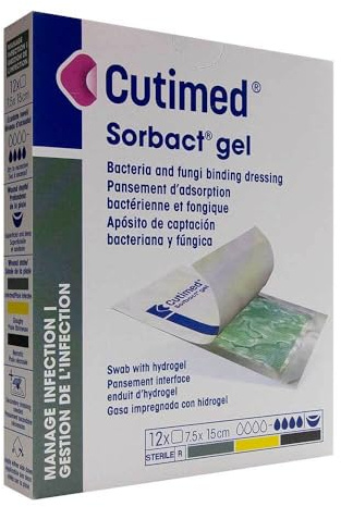 CUTIMED Sorbact Gel Kompressen 7,5x15 cm 12 St