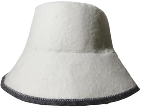 3 unids/set sombrero de Sauna lana, accesorios, termoestable, fresco, baño Para Viajes(White)