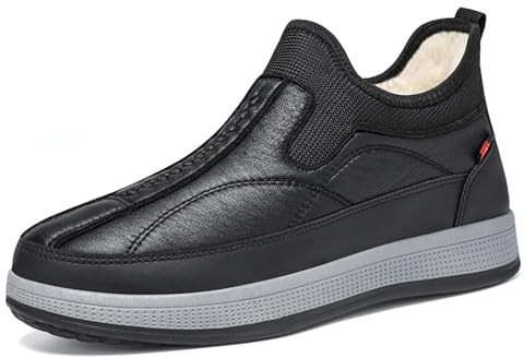 Botas de Invierno para Exteriores, Informales, cómodas, cálidas, sin Cordones, con Forro Polar Grueso, Hombre, Antideslizantes y versátiles para Nieve y frío_1