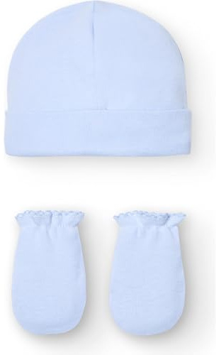 BABIDU Conjunto Bebé Recién Nacido con Gorro y Manoplas Algodón Suave, Primera Puesta Niño y Niña, Ropa Hospital y Maternidad, Colores Pastel