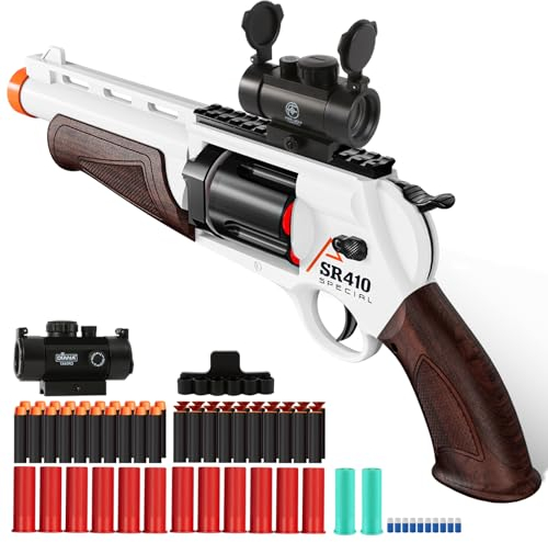 RuiDaXiang Spielzeugpistole, Shooter Spielzeugpistolen, Eva Schaumstoff Blasters & Wheel Reloading Design für innen und außen Spielen Spielzeug (Braun)