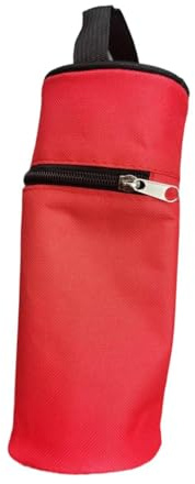 F Fityle Bouteille d'Eau Polyvalent, Sac de Transport Isolé en Oxford, Sac Isotherme Conservation Chaude/Froide pour Lait Maternel, Pochette Porte-Bouteille d'Eau pour Voyage Plage, Rouge
