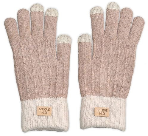 GWAWG Fingerlösa handskar för kvinnor och män, halvfingerhandskar kvinnor, svarta vikbara vantar för vintern, mjuka och termiska halvfingerhandskar, Khaki, en storlek
